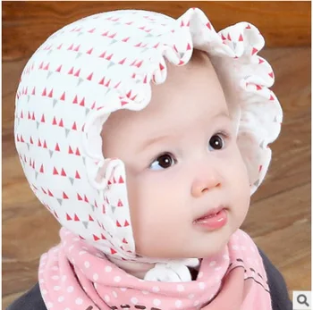 

DHL 200pcs Newborn Baby Hat For Girls Princess Hollow Baby Girls Sun Hat Cap Lace Cotton Kids Flower Cap