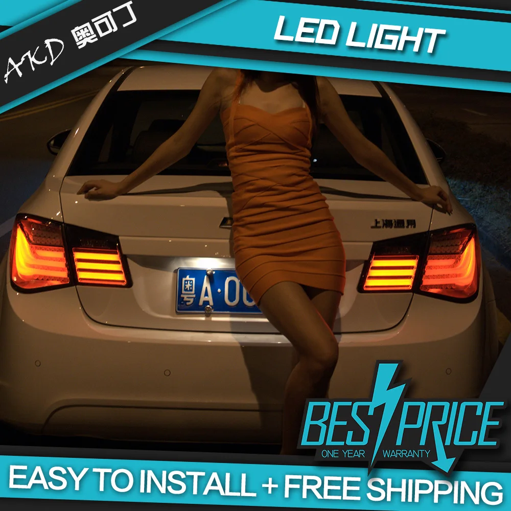 

AKD tuning cars Tail lights For Chevrolet Cruze Sedan Taillights LED DRL Running lights Fog lights angel eyes Rear parking light