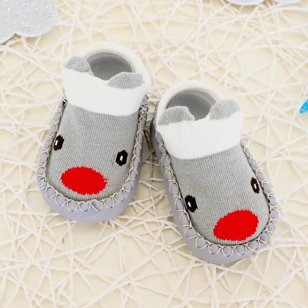 Модные летние нескользящие носки для новорожденных мальчиков и девочек с героями мультфильмов; тапочки; милые носки для малышей