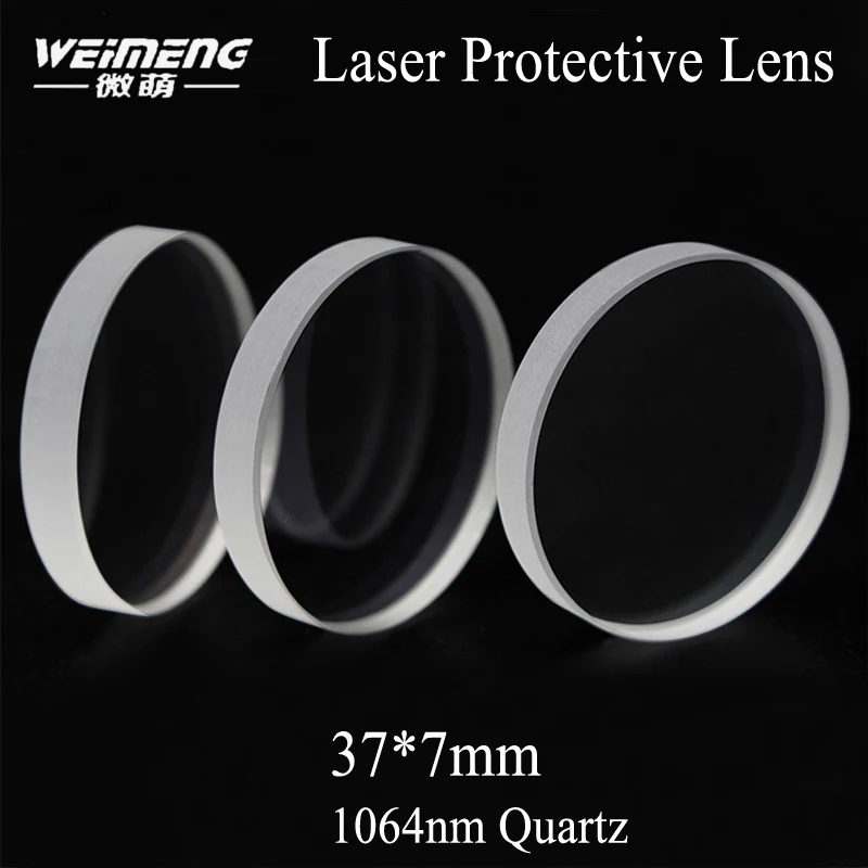 Janela de Proteção do Laser Material de Quartzo Plano para Máquina de Corte a Laser de Fibra Weimeng Milímetros Circular – 0 -3000 w Jgs1 37*7