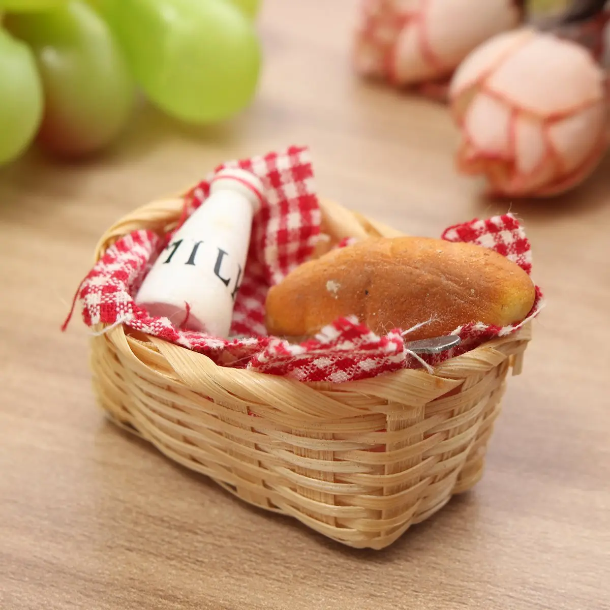 Buy CUTE Miniatura Food Milk Bread Basket
