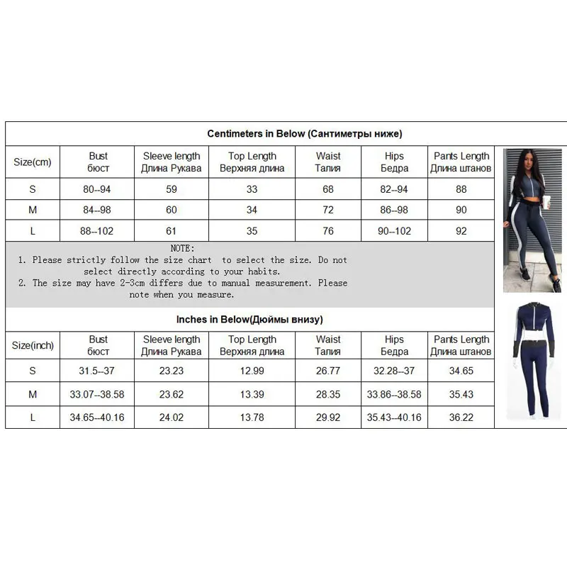 Осень 2018 Slim Fit спортивный костюм Для женщин комплект из 2 частей свитшоты на