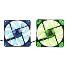 AABB-2PCS 120 мм ПК компьютер 16 дБ Ультра тихий 33 светодиода Корпус Вентилятор радиатор охлаждения с антивибрационной резиной, 12 см вентилятор, 12 В