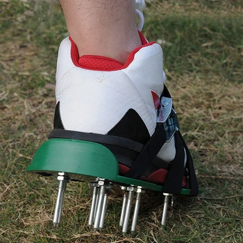 

Adjustable Straps Yard Lawn Aerator Shoes Straps Spiked Aerating Lawn Sandals Garden Yard Grass Cultivator Lawn Sandals