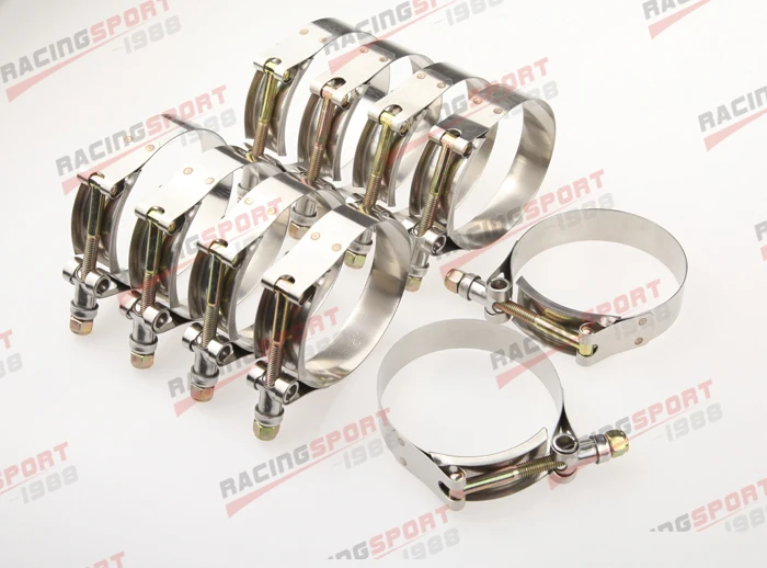 10 шт./упаковка Т образные зажимы для шланга 2 25 дюйма 60 68 мм|bolt clamp|t bolt clampturbo pipe |