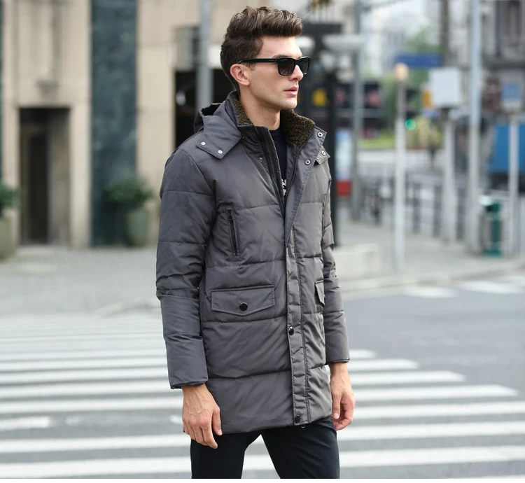 180CM chest obese medium long down coat winter thickening casual men's ...