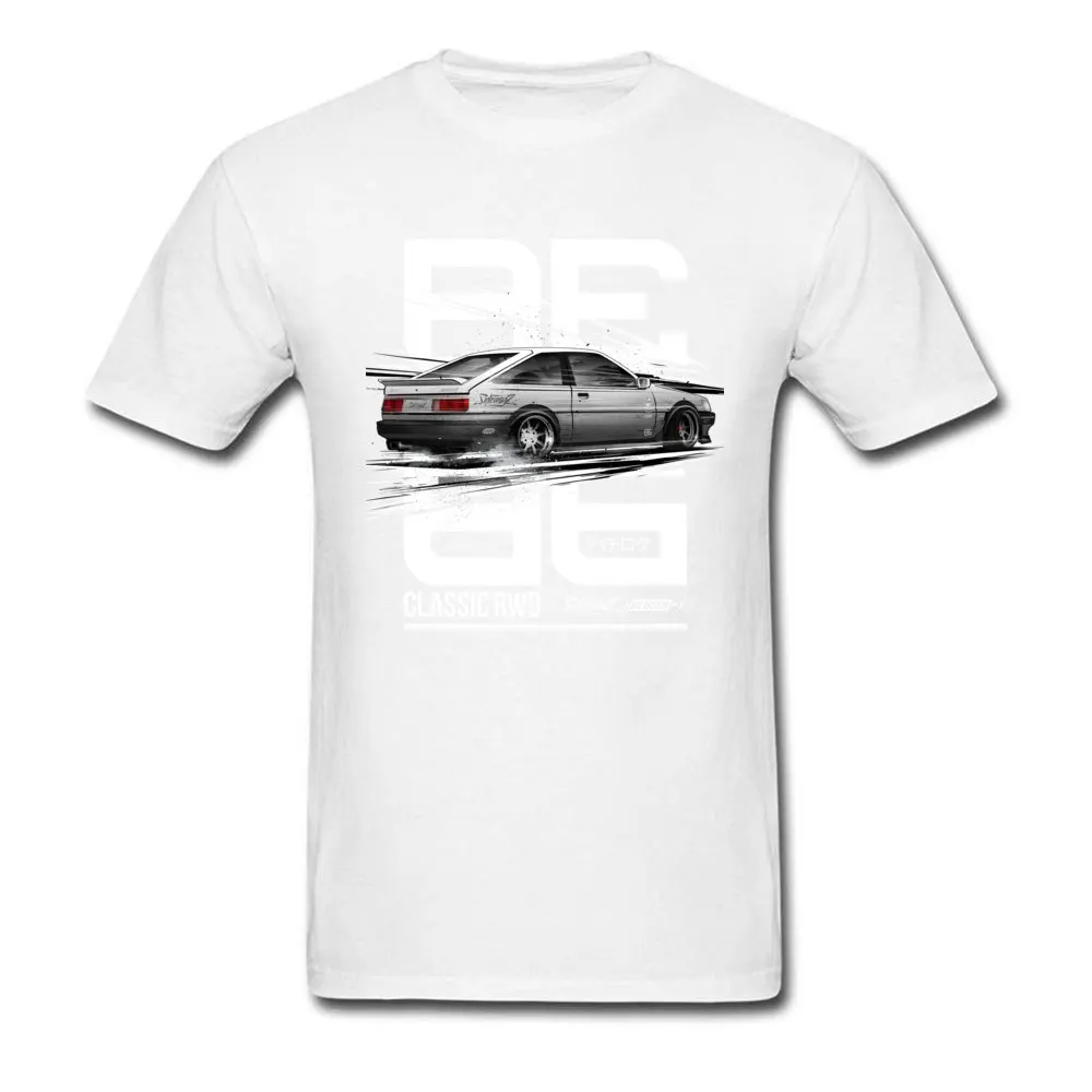 Leisure CLASSIC RWD DRIFT SERIES ae86 T-shirts for Men 2018 Popular Father Day Round Neck 100% Cotton T-shirts Tops & Tees CLASSIC RWD DRIFT SERIES ae86 white