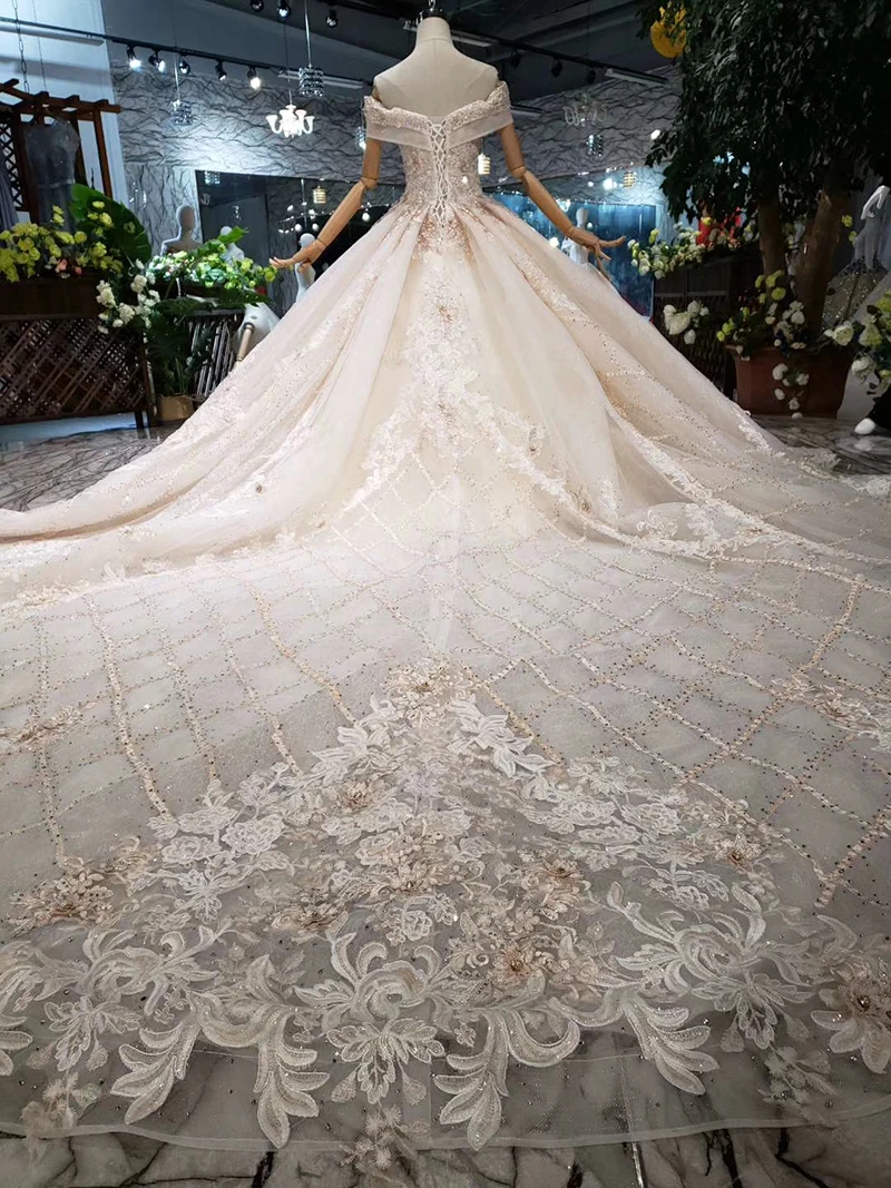HTL154 роскошный материал свадебное платье 2019 новый международный модный дизайн spacial Милая ручной работы невесты свадебное платье