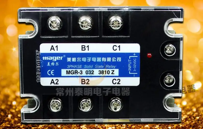 

Трехфазное твердотельное реле DC-AC 10A, управление постоянным током, AC MGR-3 032 3810Z mager