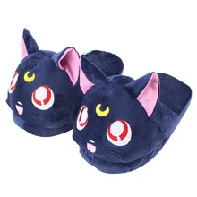 28 см Черные тапочки для кошек теплый мягкий плюшевый домик обувь для кошек подарок плюшевая игрушка