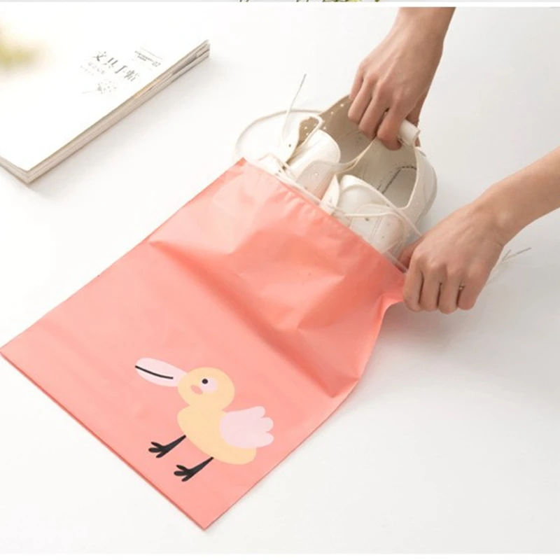 

LASPERAL 1PC Closet Underwear Shoes Sorting Bag Travel Pouch Portable Storage Bag Waterproof Rabbit Printed Clothing Shoes Bags