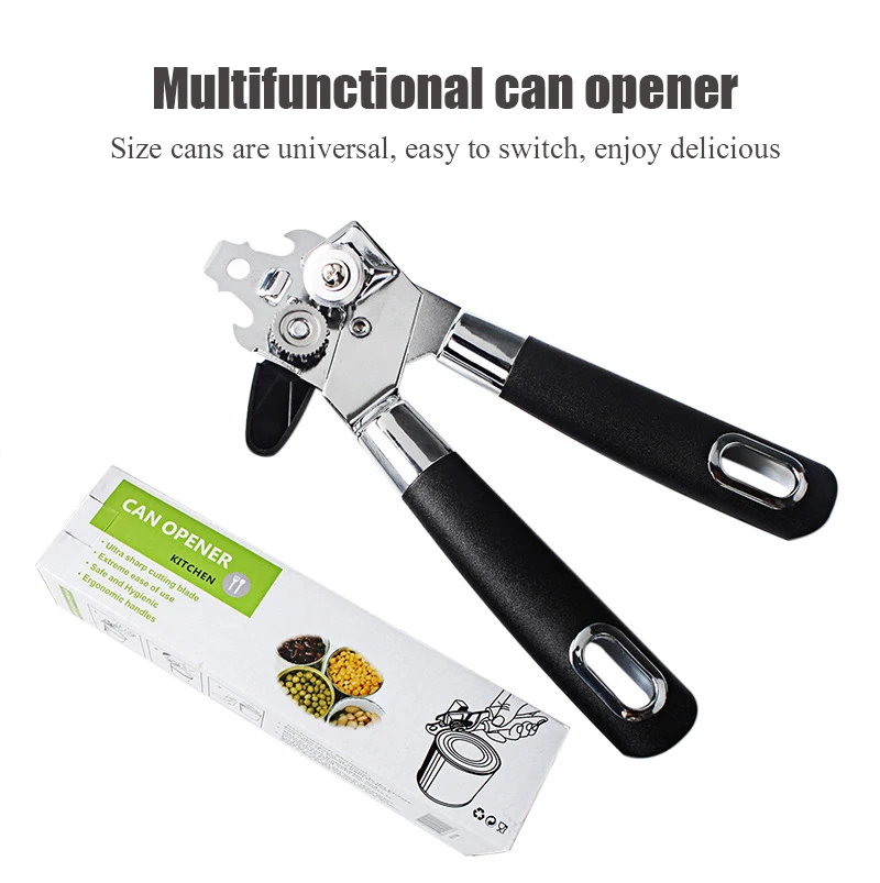 Высокосортная нержавеющая сталь multi-function can opener нож сильный консервированный с для открывания бутылки инструмент для кухни
