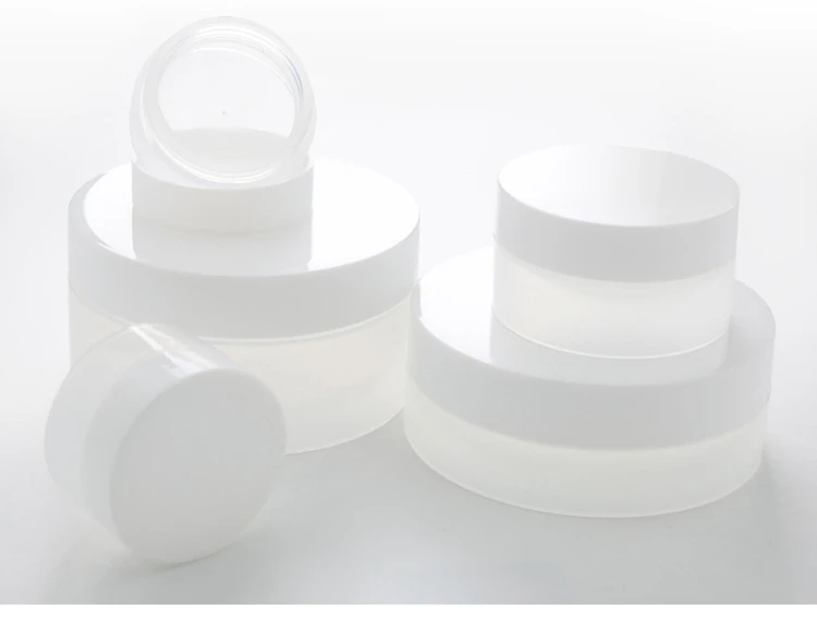 Sedorate 50 шт./лот пустые пластиковые банки для косметики PP белые прозрачные банки для крема 3 г 5 г 10 г 30 г 50 г 100 г контейнеры для макияжа JX170