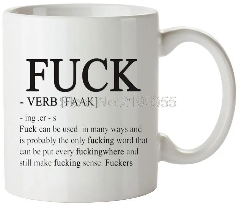 The F word and verb definition unique coffee mugs Funny Coffee Mug