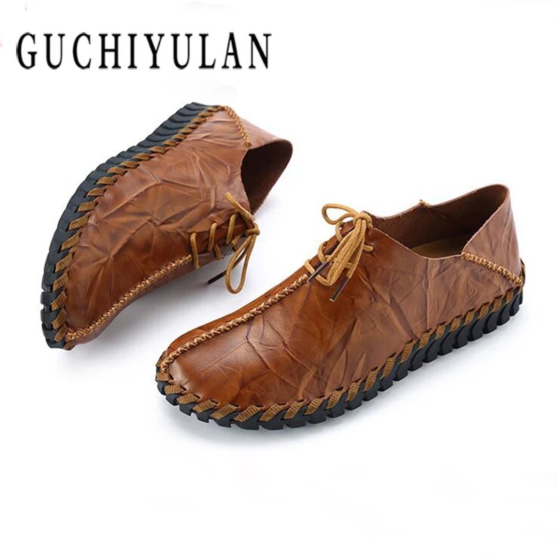 

2018 New Handmade Mens Loafers Shoes High Quality Genuine Leather Men Driving Shoes Breathable Mens Moccasins Shoes