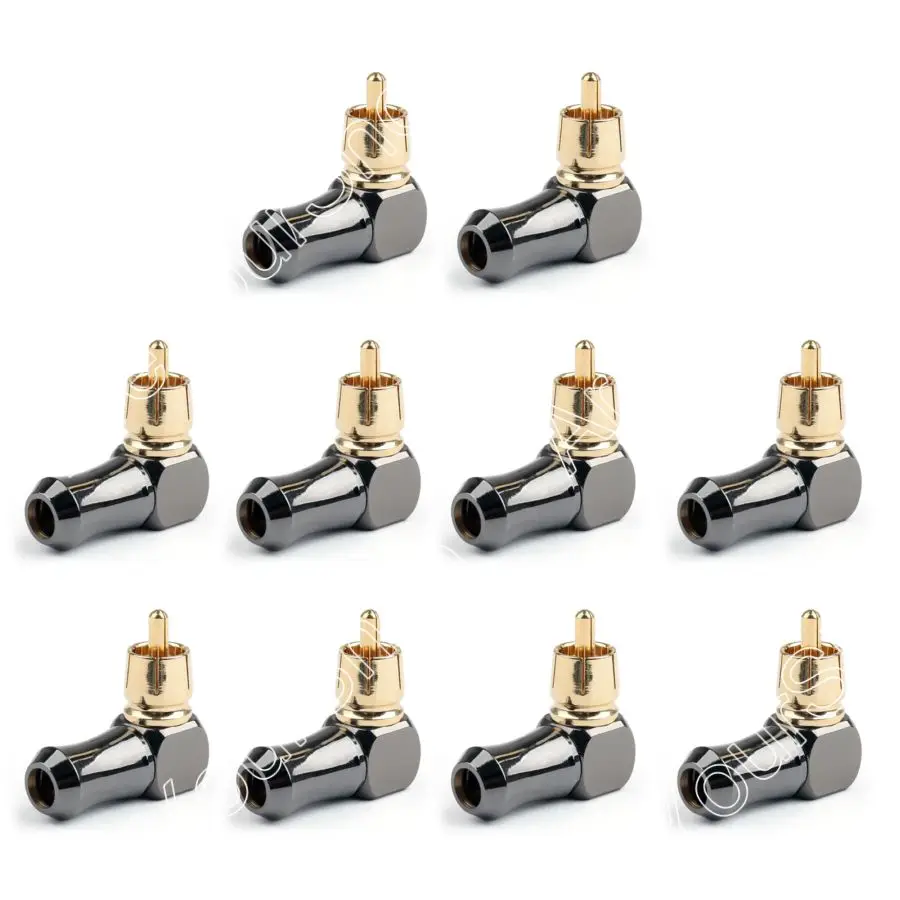 Areyourshop горячая распродажа 10 шт. латунные RCA прямоугольный 6 35 мм штекер аудио видео