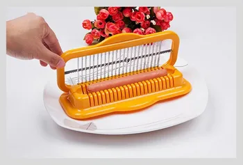 

1PC Slicer Banana Cutting Big Size Hot dog Cutter Peeler Salad Tool Knife Creative Salad Trancheur Device Kitchen Tools OK 0491