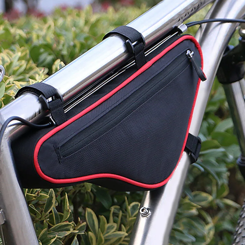 Rainproof Bike Bags Tube Reflective Bicycle Frame Bag Saddle Front