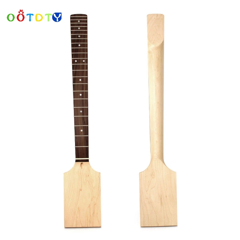 

Electric Guitar 22 Fret Neck Paddle Head Maple Wood Bolt Unfinished