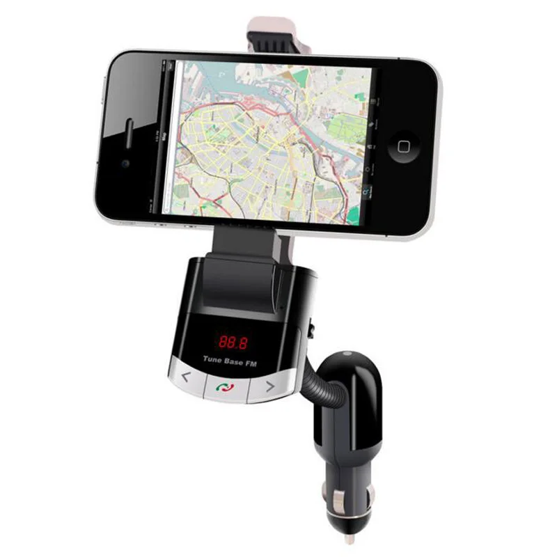 Multi Bluetooth Car Kit Phone Holder Original BT8118 BT Handfree Calling FM Transmitter with USB Charger Support Music Playing