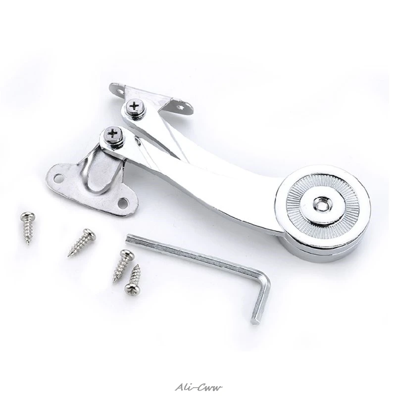 S-Shape Hydraulic Rod Adjustable Door Hinges Polished Lift Up Flap Stay Support Hardware For Kitchen Cabinet Furniture