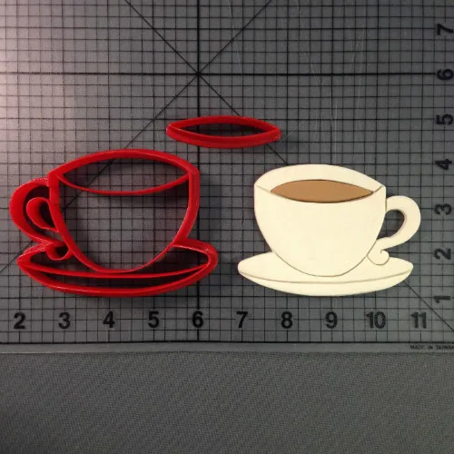 

Coffee Cup Bean Mug Pot Series Cookie Cutter Set Fondant Cupcake Top Cutter Custom Made 3D Printed Cake Decoration Tools