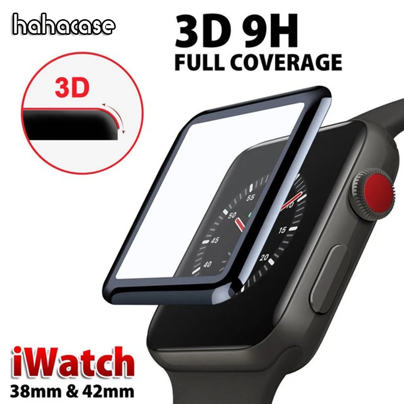 

10pcs 3D Curved Full Cover Tempered Glass For Apple Watch 38mm 40mm 42mm 44mm Screen Protector For iWatch Series 5 4 3 2 1 Film