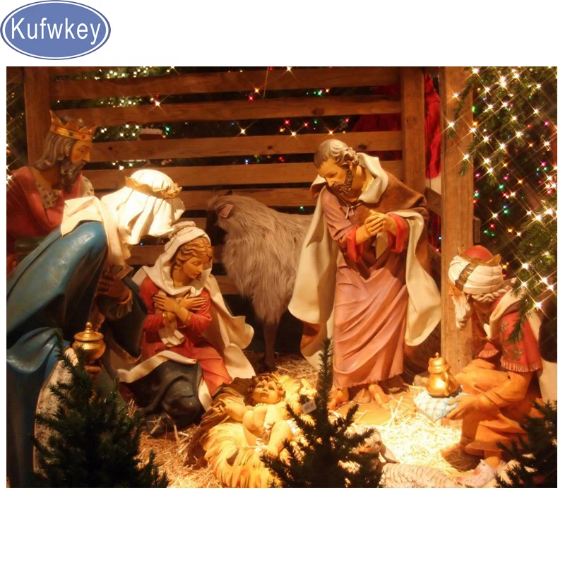 5d diy diamond painting Nativity Pictures full square round drill,holy