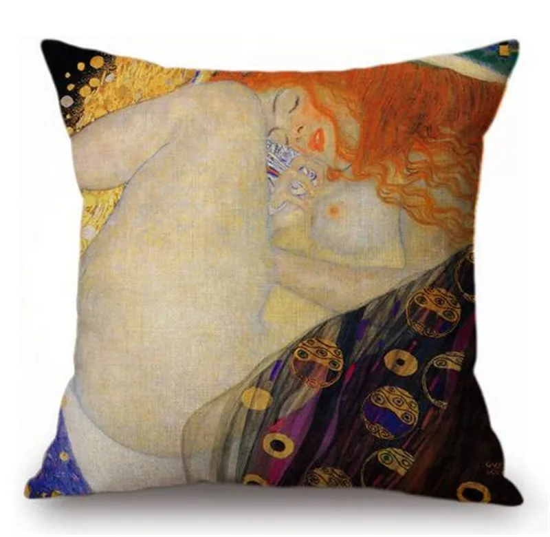 Популярная декоративная картина маслом, домашний декоративный чехол для подушки, чехол для дивана, стула, коллекции Gustav Klimt
