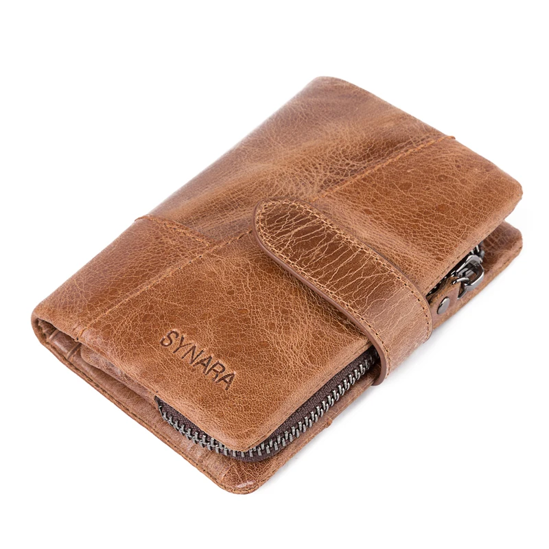 

100% Genuine Leather Retro Men Wallets High Quality Famous Brand Hasp Design Male Wallet Card Holder for Men's Purse Carteira