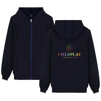 

Rock Band Coldplay Hoodies Men Zipper Fashion Style Hoodies Men Hip Hop Streetwear Plus Size Black And White Coldplay CLothes