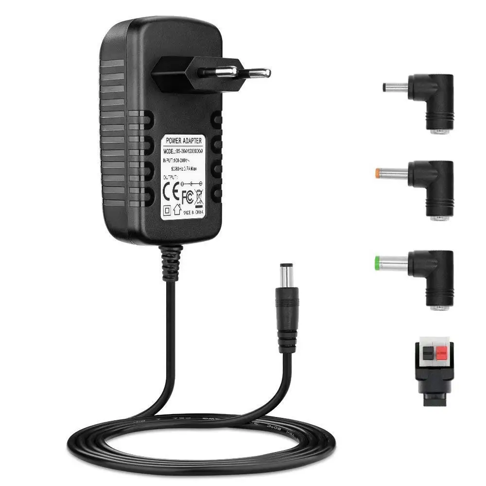 BERLS AC to DC Power Adapter 12V 3A Universal Cord for LED Ribbons LCD TFT Monitors DVDs TVs and Other Equipment | Обустройство дома