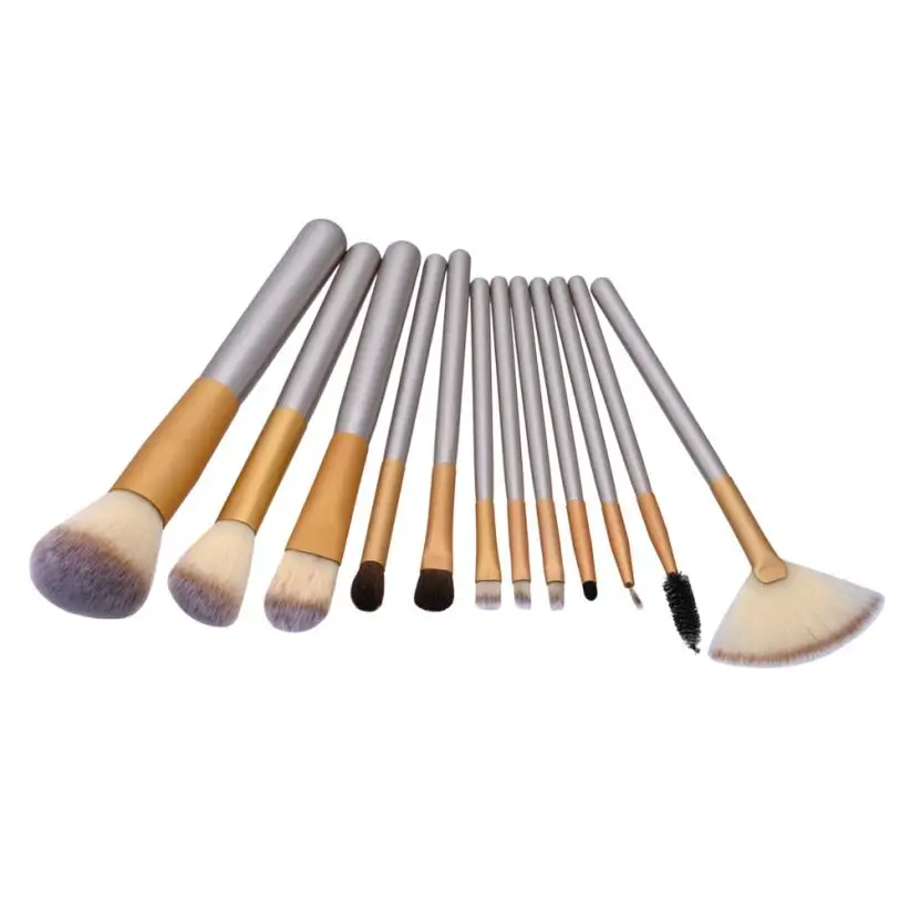 

Beauty Girl 12Pcs Blending Pencil Foundation Eye shadow Makeup Brushes Eyeliner Brush