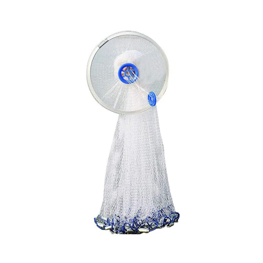 2019 Fine fish aluminum ring silk monofilament throw net salt fishing net china magic fishing network trap net cage 40J22 (6)
