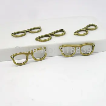 

Mini Glasses Frame Jewelry Connectors Bronze Metal Alloy Trendy Jewelry Fit DIY Jewelry Making 50pcs 10*30mm C6008