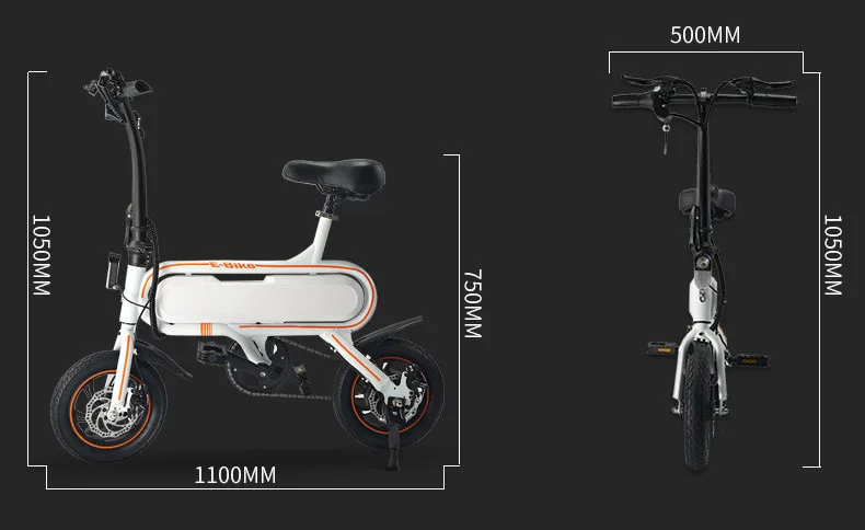 Perfect Electric bicycle 12 inch, 48V, 12AH mini electric  vehicle 350WH 50KM 11