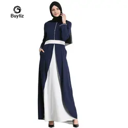 Buytiz темно ОАЭ Абая Дубай креп кафтан сетки Длинные Jupe Femme мусульманское кимоно кардиган платье Турецкий Мубарак Исламская одежда