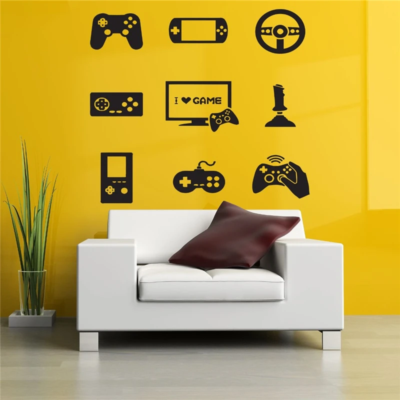 Game handle - joystick - palm game machine Home Decor Ideas Bedroom Kids Room Removable Wall Sticker X421 Game handle - joystick - palm game machine Home Decor Ideas Bedroom Kids Room Removable Wall Sticker X421