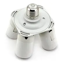 4 в 1 E27 переходник-разветвитель на две студийный Набор для фото светильник основание лампы держатель