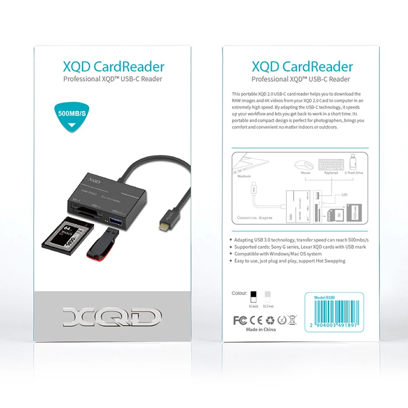 1 шт USB-C XQD SD Card Reader до 500 МБ/с. высокое Скорость Тип-C USB3.0 концентратора Камера Adapter Kit