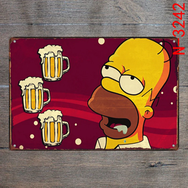 Carteles de pintura de hierro de Metal Retro de la vendimia de la firma del cartel de la placa del Bar del Pub del Club de la pared de la vendimia de la decoración del hogar 20*30 cm