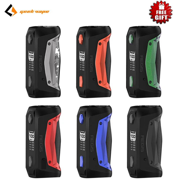 

2pcs Original GeekVape Aegis Solo Mod 100W Electronic Cigarette Box MOD 100w Powered by Single 18650 VS Aegis MOD Vaporizer Vape