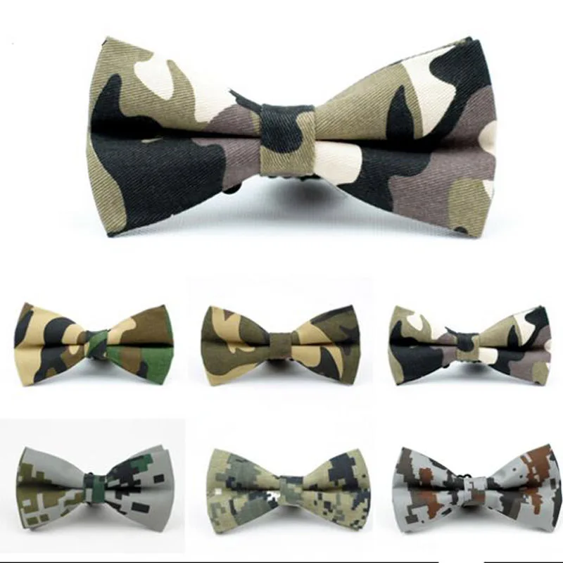 

KR990 Adjustable Men's Cotton Bow tie Man bows Ties Camouflage Tuxedo Party Wedding Butterfly Drop Shipping Birthday Necktie