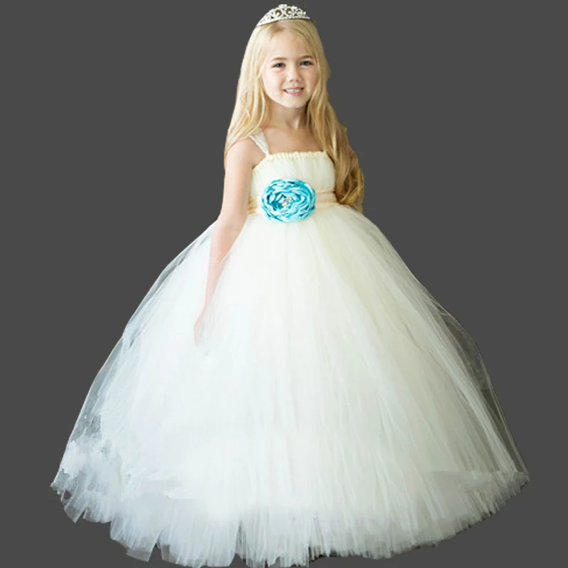 Beautiful Girls Party Dresses Children Infant Wedding Dress Baby Flower