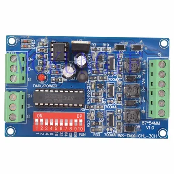 

Constant Current 3CH RGB 350ma*3CH/700ma*3CH DMX512 decoder DMX led controller for LED Floodlight WS-DMX-CHL-3CH 5-24V/12-36V