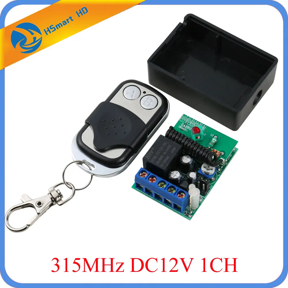 

315MHz DC12V 1CH Wireless RF Remote Control RF Switch Interlock Fixed Encoding for Access Control Systems