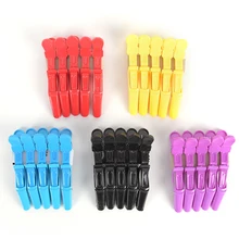 5 шт. пластиковые зажимы для волос аллигатора, заколки для волос, зажим для секций, парикмахерские инструменты для укладки волос, 5 цветов, 11x1,4 см