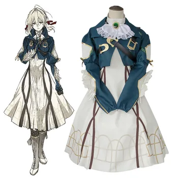 

Women Japanese Anime Violet Evergarden Cosplay Costume Dress Girl Set