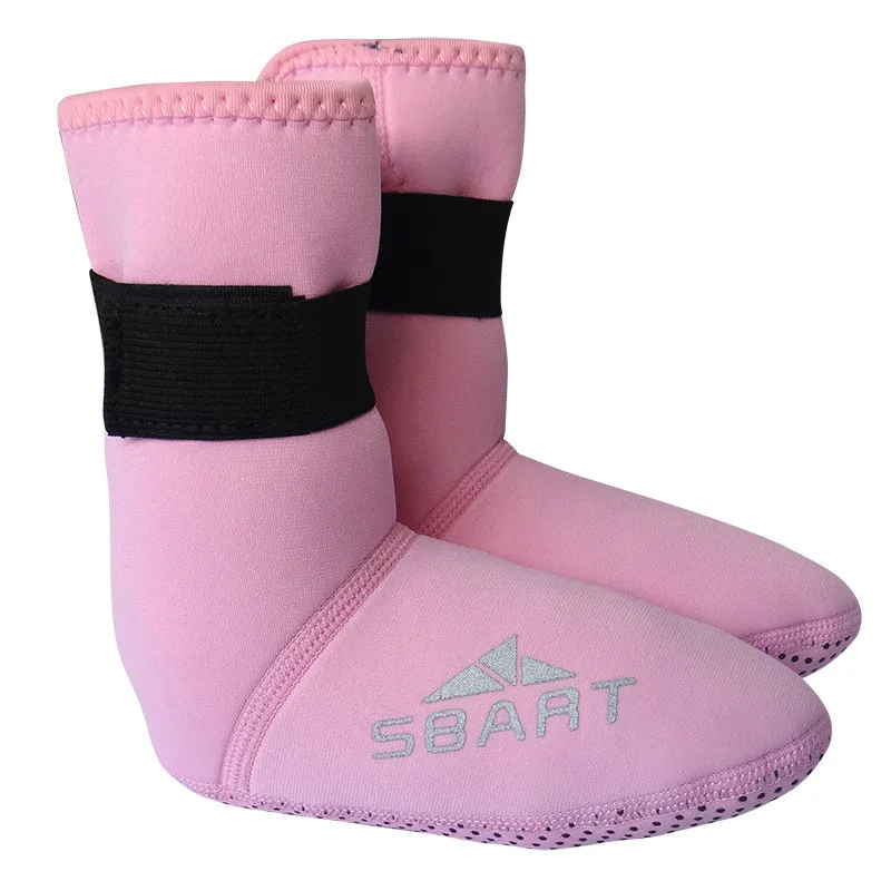 Детские 3 мм неопреновые носки для дайвинга сапоги для сноркелинга Медузы согревающие Нескользящие гидрокостюмы для плавания Пляжные Носки для плавания neoprensocken - Цвет: Розовый