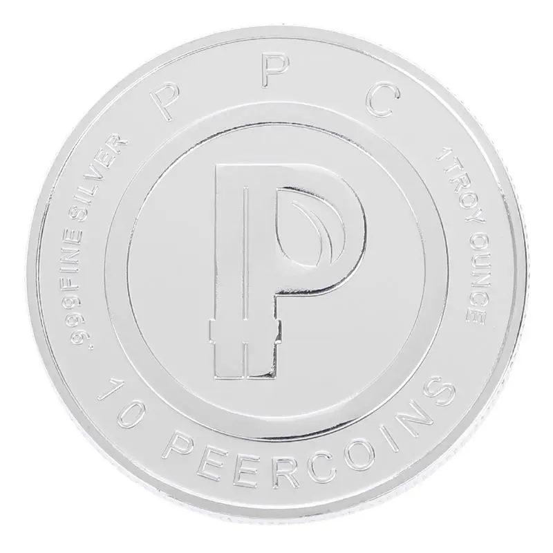 P Письмо Монета зеленые листья BTC надпись специальная Биткоин памятная